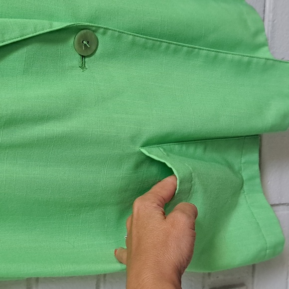 Sag Harbor Green Short Sleeve 1 Button Blazer W/Pockets. Size 16 - Picture 5 of 9